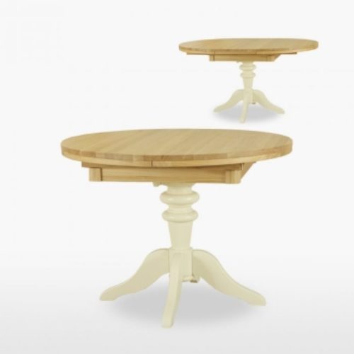 Oak extending dining table