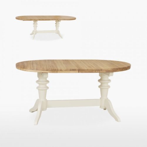 oak painted dining table