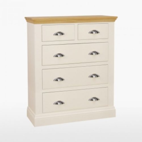 Painted oak chest of drawers