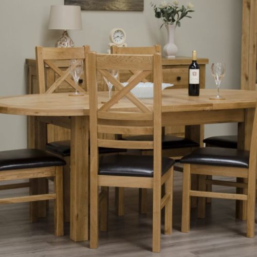 oak oval extending dining table