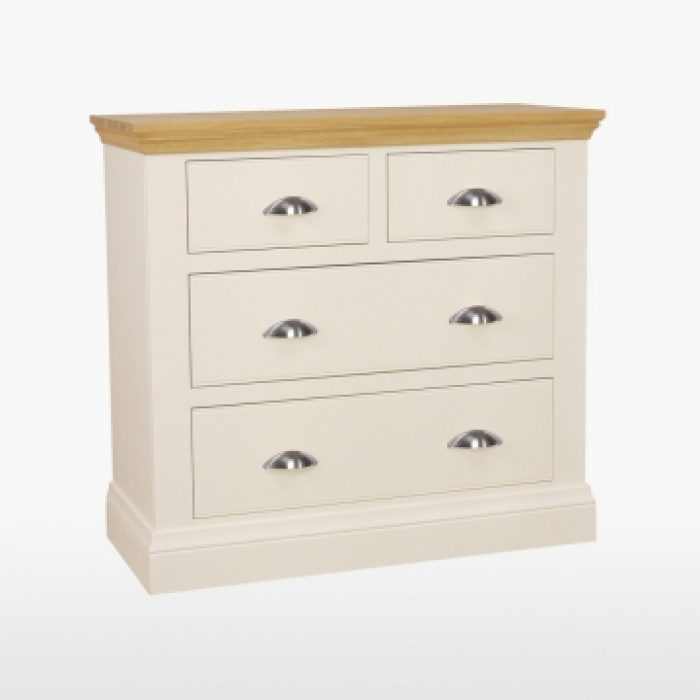 Painted oak chest of drawers