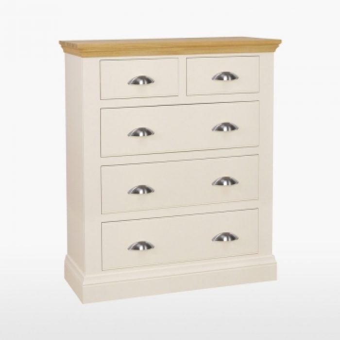 Painted oak chest of drawers