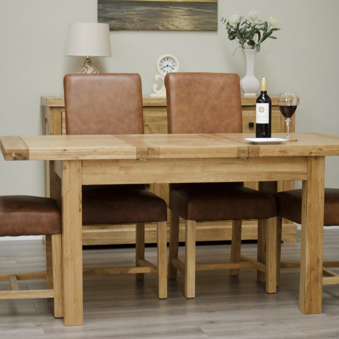 oak dining table and chairs