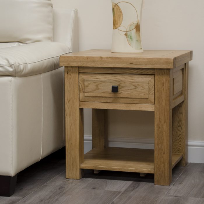 oak lamp table