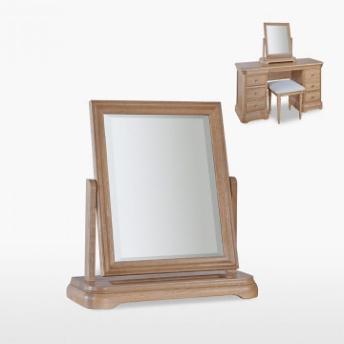 oak framed mirror