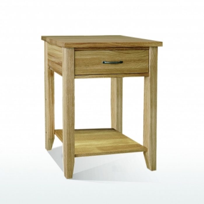 oak single console table