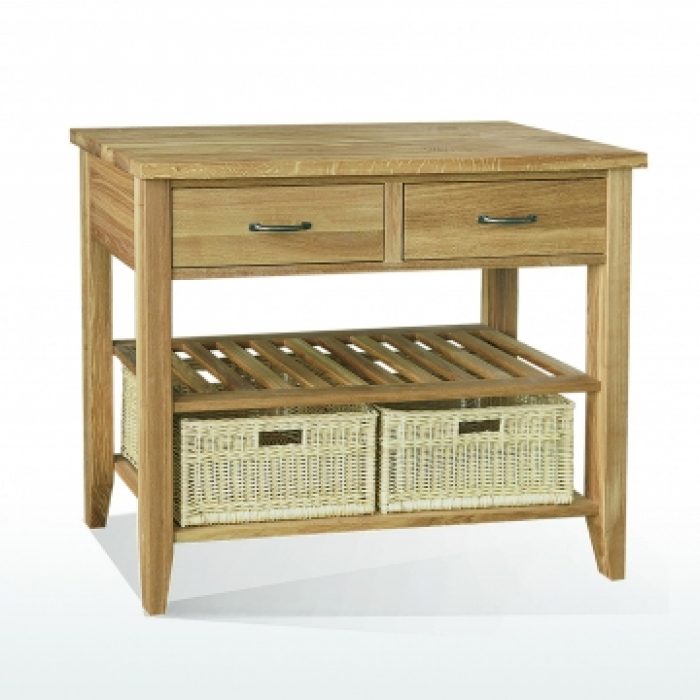 oak double basket table