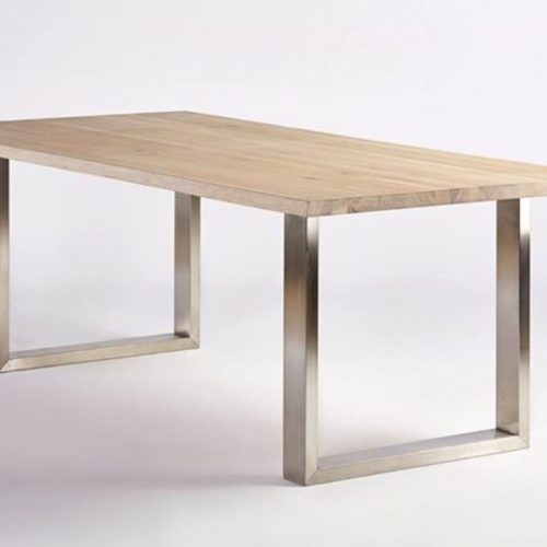 Oak extending dining table