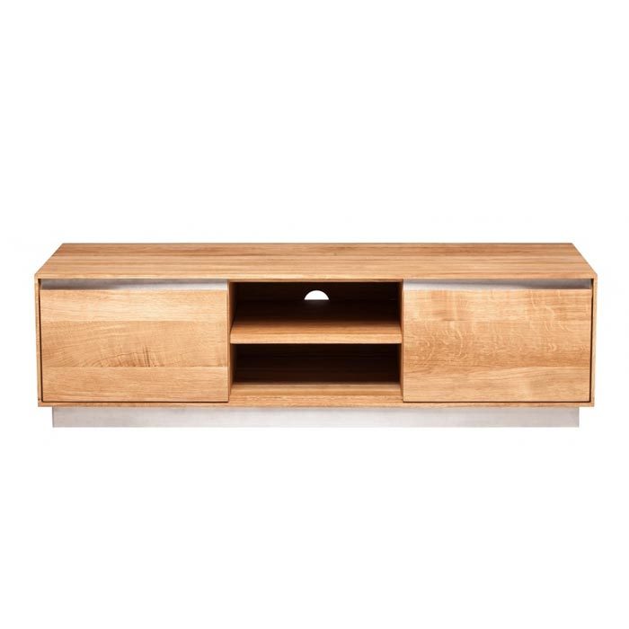 small oak TV unit