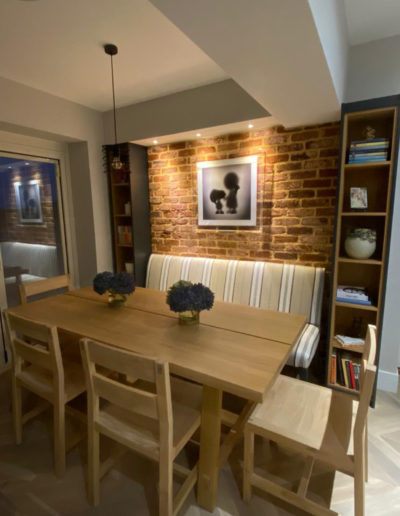 Natural Oak Table & Fitted Display Units