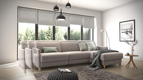 Bellona Sofa in Nevio Smoke