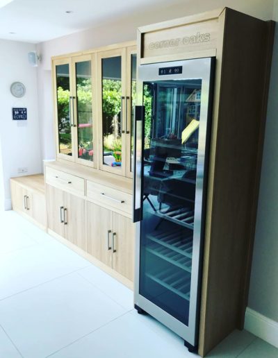 Oak Display Unit to House a Drinks Fridge