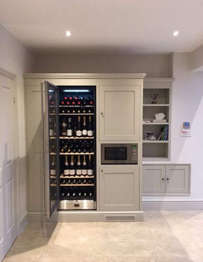 Painted Shaker Style Cabinet to House Drinks Fridge