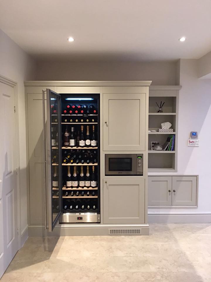 Painted Shaker Style Cabinet to House Drinks Fridge