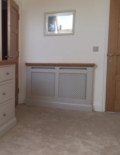 Radiator Cover Made to Measure with Oak Top