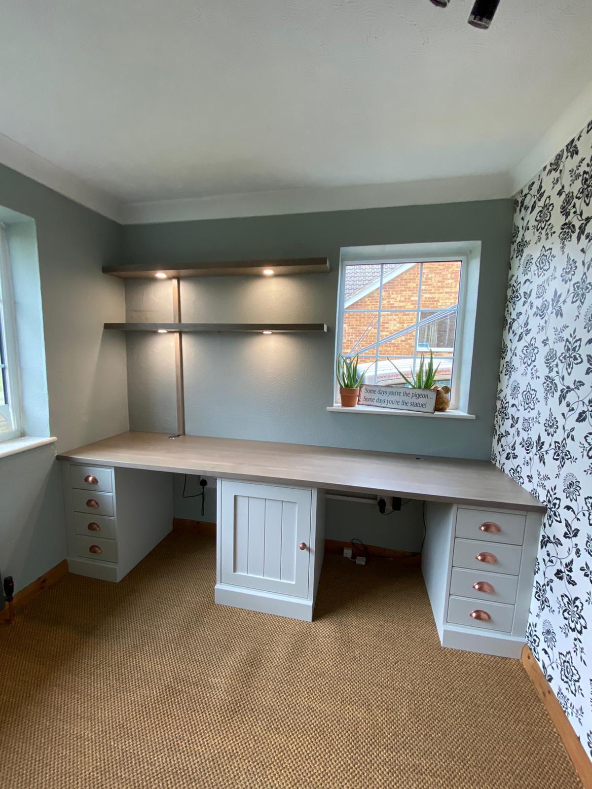 Bespoke study desk by Priest Brothers Chelmsford