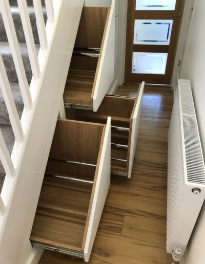 bespoke oak furniture Understairs Shoe Unit