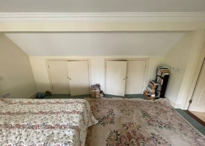 Before wardrobe was built in eaves