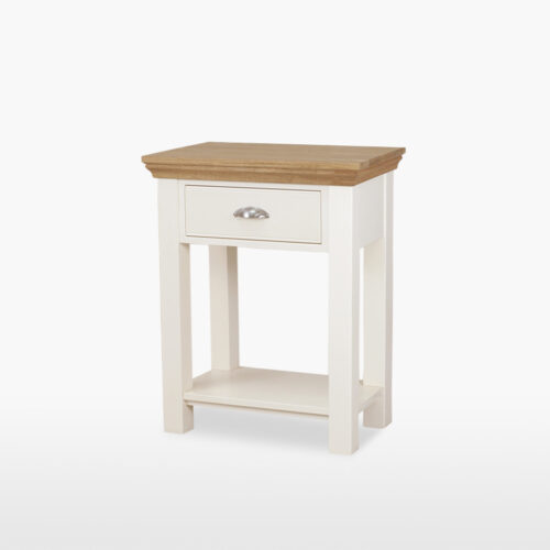 small oak console table