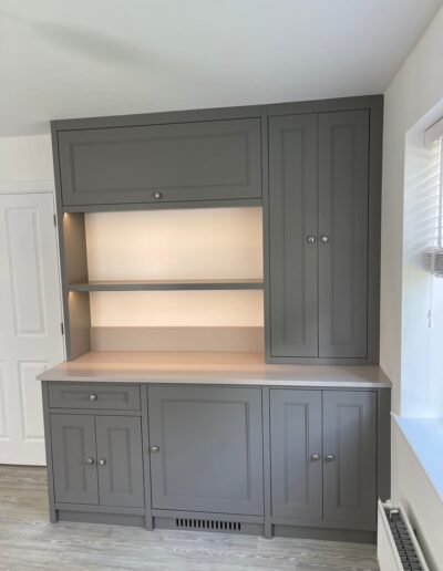 Bespoke bar unit with integrated fridge & remote Led Lights