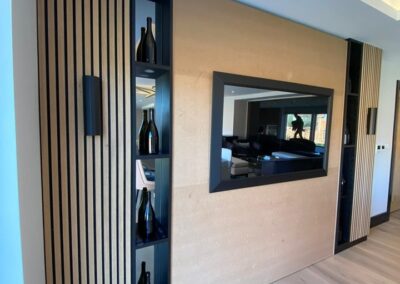 Commercial hospitality suite media wall