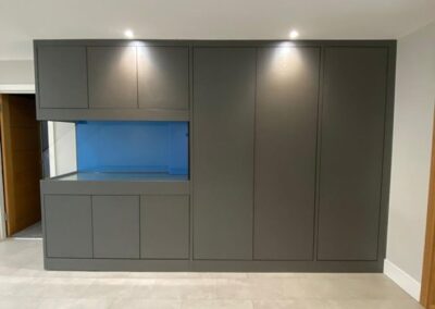 Hall unit made in XyloCleaf to house their fish tank