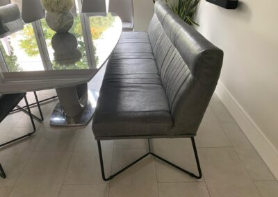 Bespoke leather bench seat