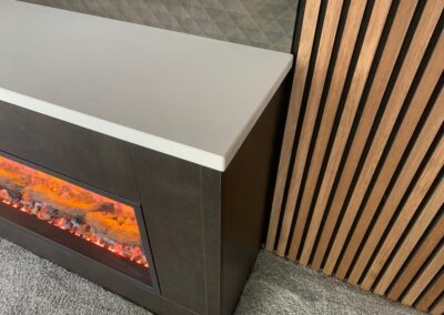 Media unit with marble top