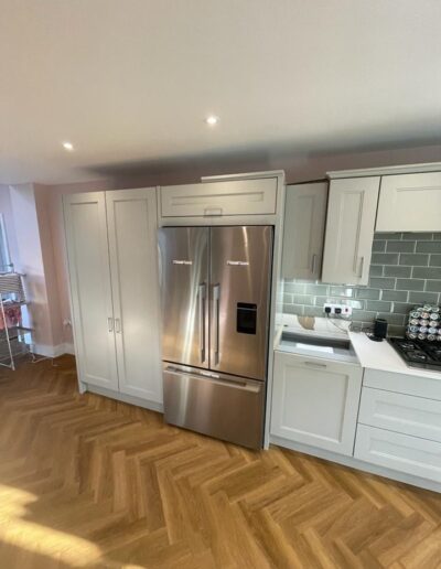 Kitchen extension, bespoke pantry, fridge and bin unit
