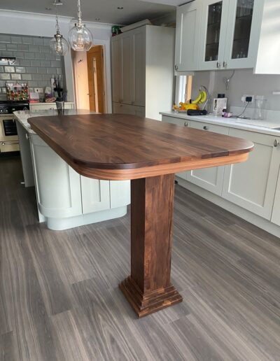 Bespoke walnut kitchen worktop