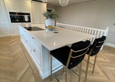 Calcutta gold quartz worktop